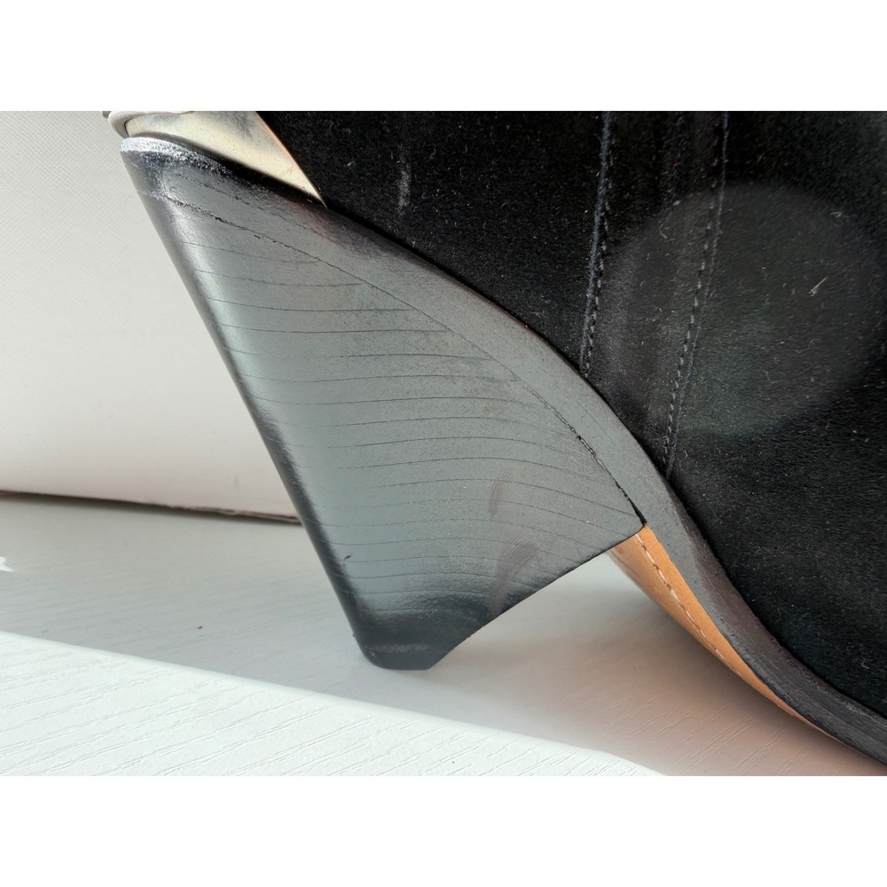 Isabel Marant Lamsy Black Suede Cap Toe Cone Boots Size 40 fits 39 9 fits 8.5 US - Picture 12 of 16